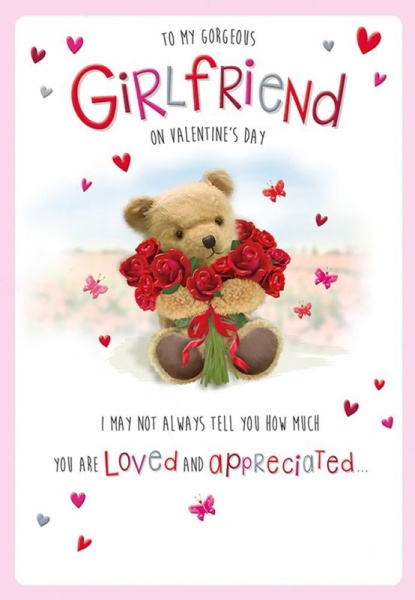 My Wonderful Girlfriend Valentine's Day Card
