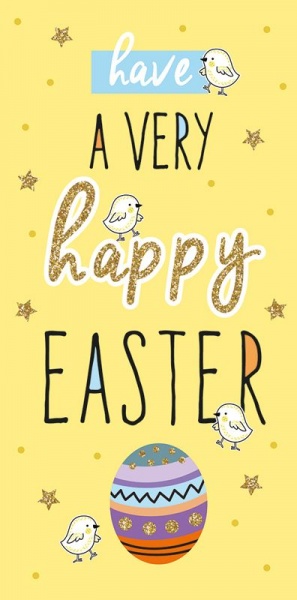 Very Happy Easter Money Wallet Card