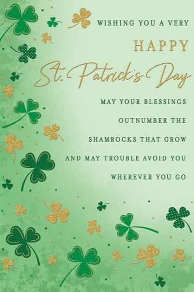 Shamrocks St Patrick's Day Card