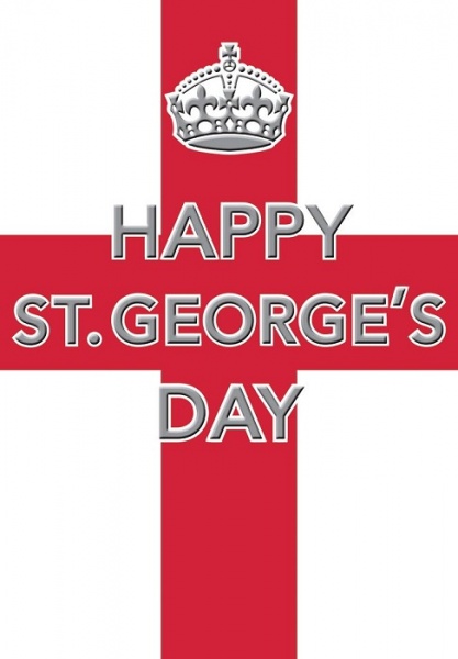 Flag St George's Day Card