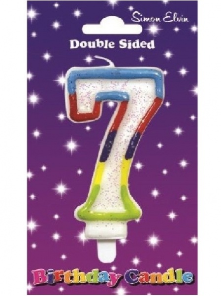 Number 7 Birthday Candle
