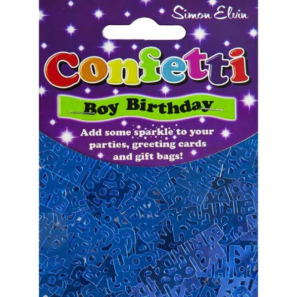 Blue Happy Birthday Confetti