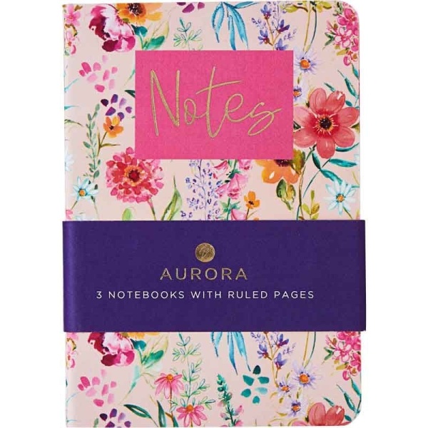 Laura Notebooks Aurora | Pack Of 3 Notebooks | Design By Violet