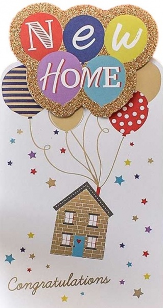 Balloons New Home Card