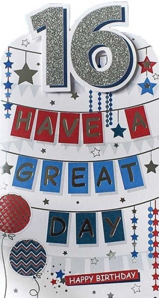 Have A Great Day 16th Birthday Card