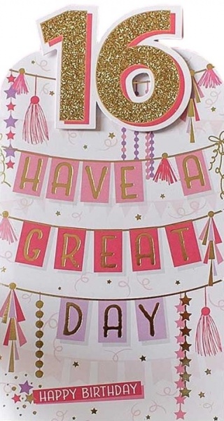Have A Great Day 16th Birthday Card