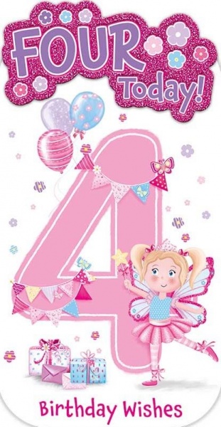 Fairy 4th Birthday Card