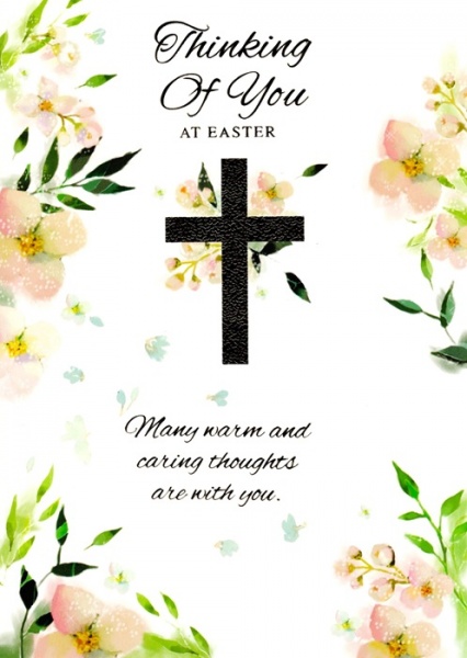 Floral Cross Easter Card