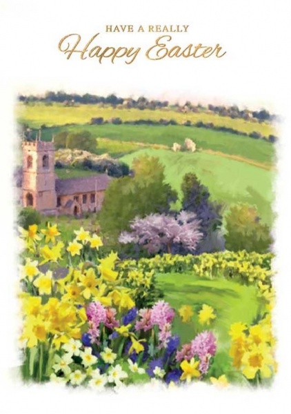 Daffodil Field Easter Card