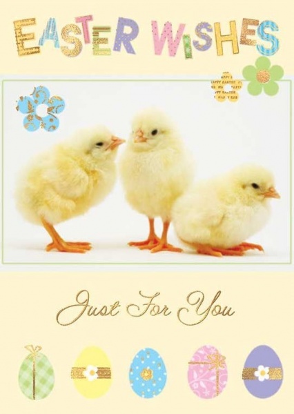 Three Chicks Easter Card