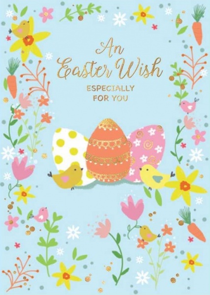 Eggs & Chicks Easter Card
