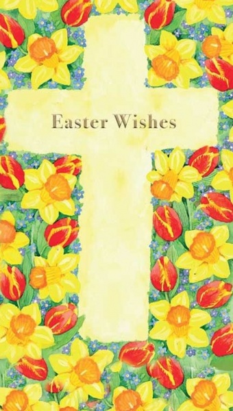 Easter Wishes Cross Mini Easter Card