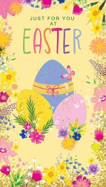 Floral Eggs Mini Easter Card