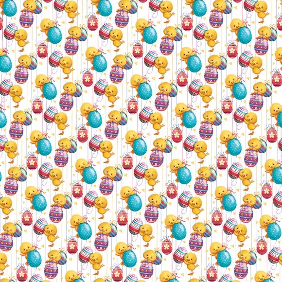 Easter Eggs & Chicks Gift Wrap Sheet