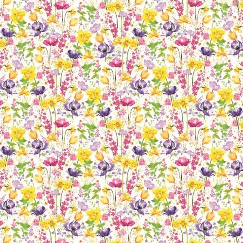 Spring Flowers Gift Wrap Sheet