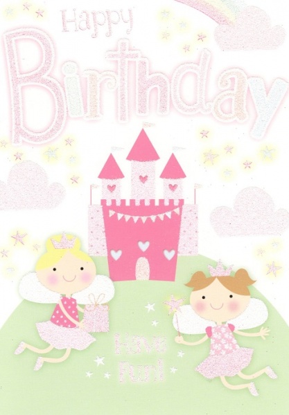 Fairy Castle Birthday Card