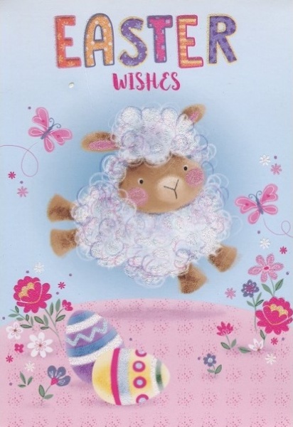Pink Sheep Easter Card