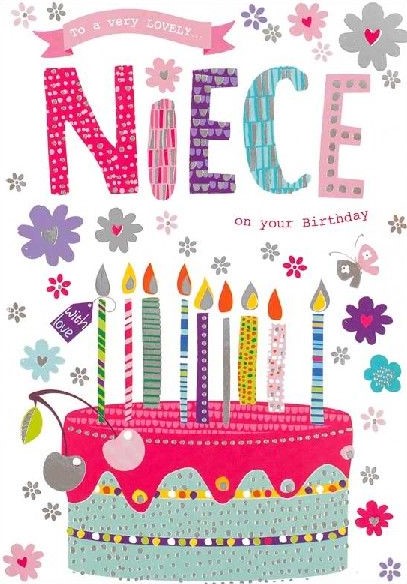 Birthday Cake Niece Birthday Card