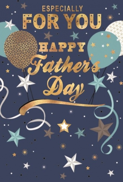 Balloons & Stars Father's Day Card