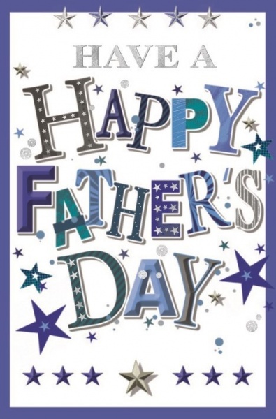 Blue Stars Father's Day Card
