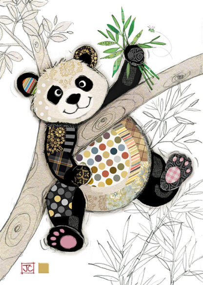 Po Zi Panda Greeting Card