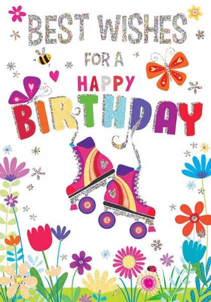 Roller Skates Birthday Card