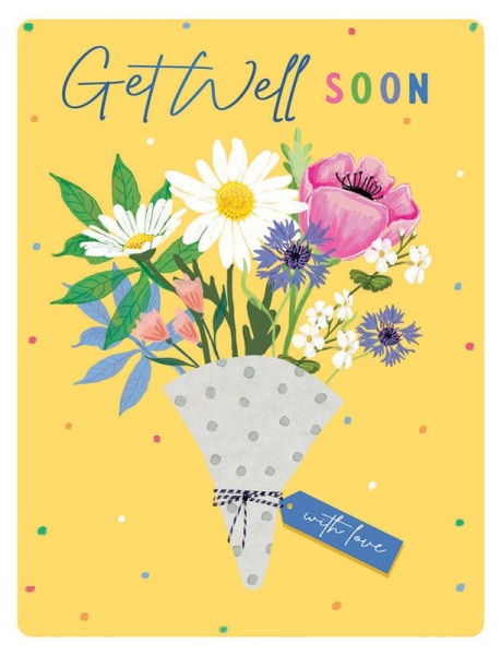 Bunch Of Flowers Get Well Card