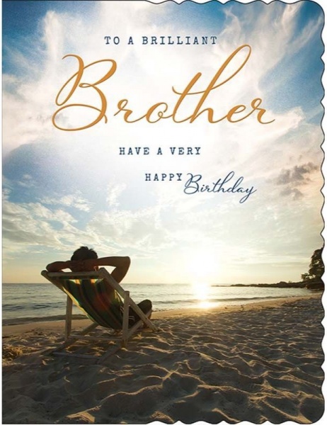 At The Beach Brother Birthday Card