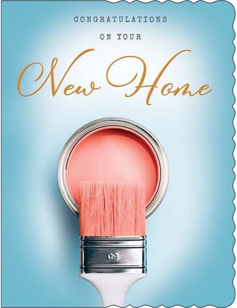 Pink Paint New Home Card
