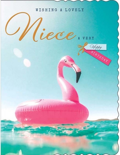 Flamingo Niece Birthday Card