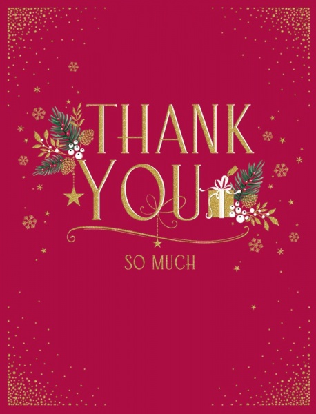 Christmas Berries Thank You Card