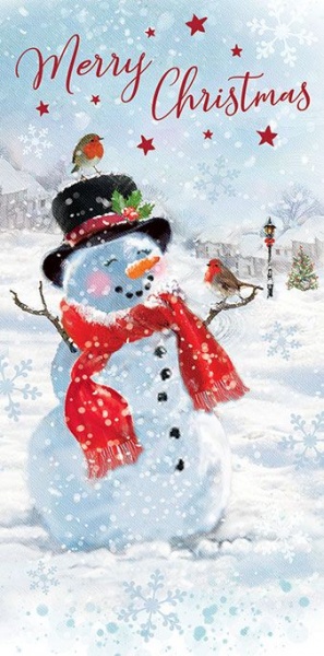 Snowman Christmas Money Wallet Card