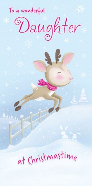 Reindeer Daughter Christmas Money Wallet Card