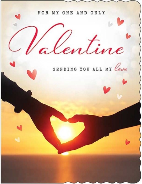 Sunset Heart Valentine's Day Card
