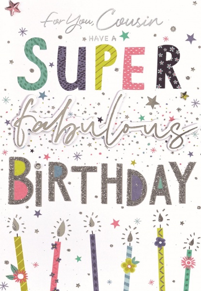 Super Fabulous Birthday Cousin Birthday Card