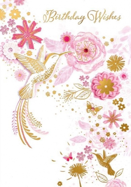 Hummingbird Birthday Card