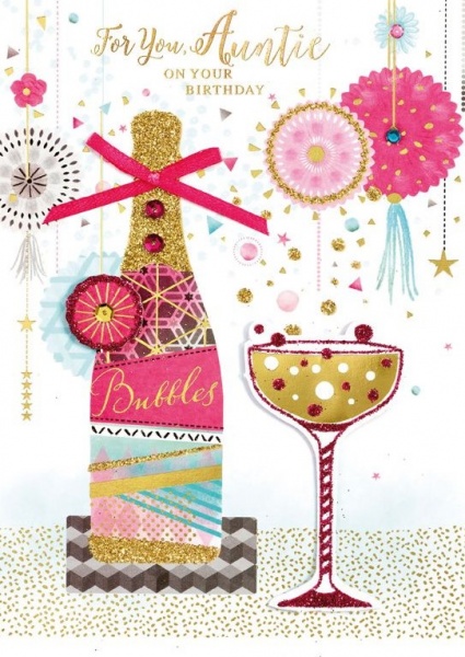 Bubbles Auntie Birthday Card