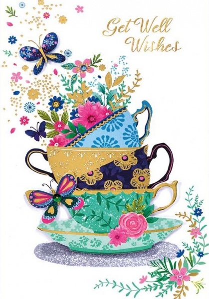 Teacups Get Well Card