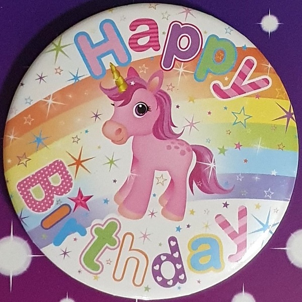 Unicorn Birthday Badge