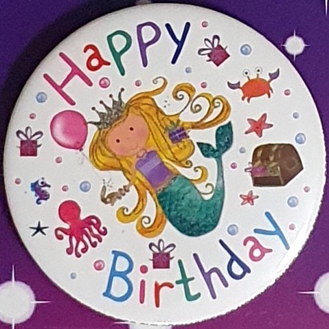 Mermaid Birthday Badge