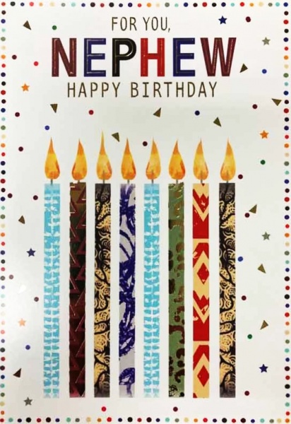 Candles Nephew Birthday Card
