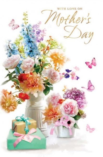 Vases Of Flowers Mother's Day Card