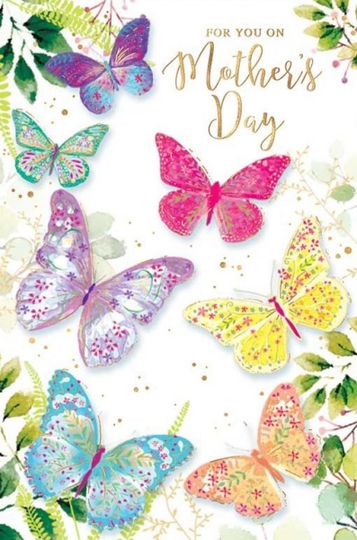 Colourful Butterflies Mother's Day Card