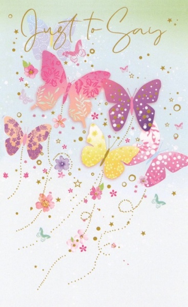 Just To Say Butterflies Notelets Pack of 8
