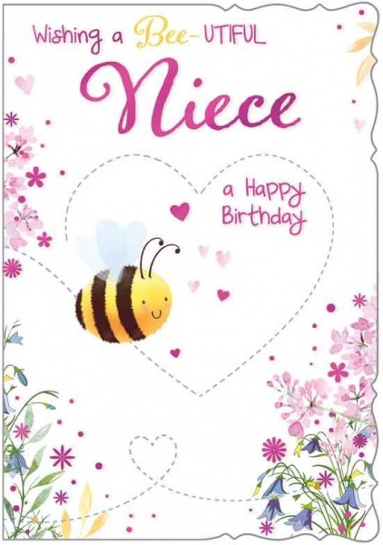 Bumble Bee Niece Birthday Card