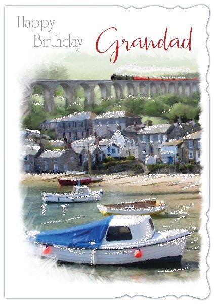 Boats Grandad Birthday Card