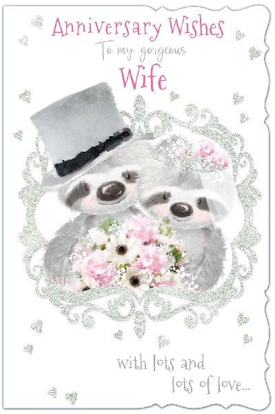 Badgers Wife Anniversary Card