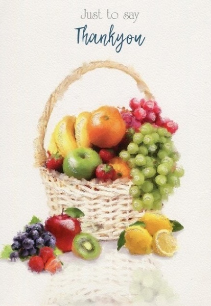 Fruit Basket Thank You Card