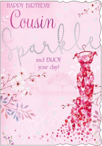 Sparkle Cousin Birthday Card