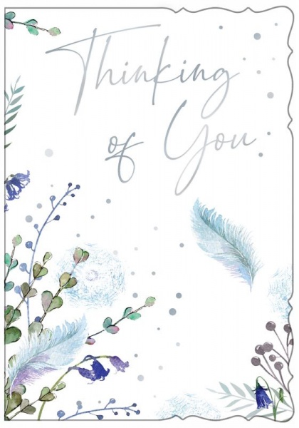 Feather Thinking Of You Card